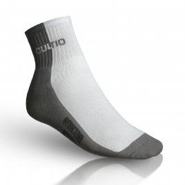 Ponožky se stříbrem polovysoké, šedo-bílé