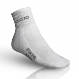 Ponožky se stříbrem polofroté, polovysoké, bílé