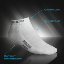 Polofroté ponožky s aktivním stříbrem bílé